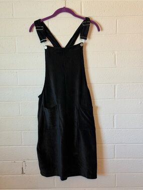 Pilgrim Black Corduroy Pinafore Dress